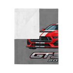 Red GT350 2025 Car Illustration Microfiber Blanket | Sports Muscle Car