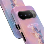 Praying Cherub Statue halo Vaporwave Aesthetic phone case