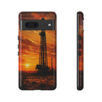 Texas Oil Rig Sunset phone case | Tough Cases