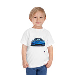 C6 Blue Front View Graphic Toddler T-Shirt Muscle Car Tee