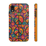 Peace Love Rainbow Spiral Art Tough Phone Case