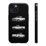 Chevy 1500 OBS Truck Phone Case White, Three-View Vector Cover