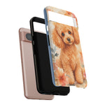 Miniature Poodle Whimsical Watercolor Art Tough Phone Case