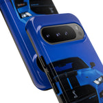 Blue Mustang Art Phone Case, GT500 American Muscle Car Tough Cover for Men