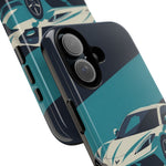 Retro Teal Sports Car C8 phone case | Tough Cases