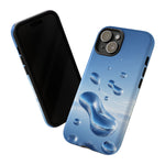 Floating Chrome Water Droplets Phone Case Tough Cover