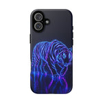 Neon Blue Tiger phone case | tough protective cover