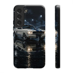 GT350 Phone Case White, Rainy Track Night Classic Racer Tough Cover
