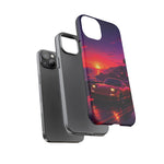 FD RX-7 Retro Sunset Sports Car Tough Case | Neon Vaporwave Beach Drive