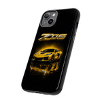 Z06 Corvette Phone Case, Yellow Neon Chrome Studio Cover
