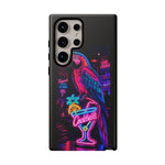 Neon Parrot Cocktails phone case | Tough Cases