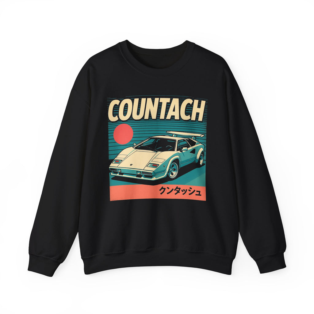 Countach Sweatshirt – Retro Japanese Style Supercar Graphic Crewneck