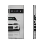White Skyline Phone Case, R34 GTR 90s JDM Legend Tough Cover for Men, Gift