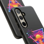 Synthwave Sunset Triangle Phone Case Retro Vaporwave Case