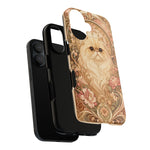 Persian Cat Floral Art Nouveau Tough Phone Case