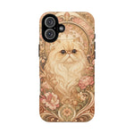 Persian Cat Floral Art Nouveau Tough Phone Case