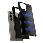 Blue 180SX JDM Sports Car Phone Case Tough Multi View