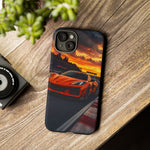 Orange C8 Z06 Flat Plane V8 Speed Art Tough Phone Case