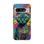 Devon Rex Cat Elf Pixie Pop Art Tough Phone Case