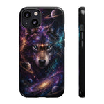 Cosmic Wolf Phone Case, Galaxy Nebula Portrait Tough Cover, Gift