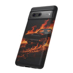 Black Charger Classic Muscle Flames Tough Phone Case Cover Gift