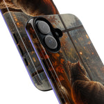 Rainy Window Cat Phone Case, Cozy Painterly Art Cover, Gift