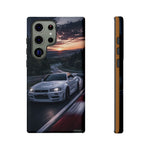 Skyline GT-R R34 White Nurburgring Speed Art Tough Phone Case