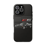 Black C6 Phone Case American Sports Car Tough Cover Gift
