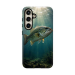 Largemouth Bass Phone Case, Sunlit Underwater Tough Cover, Gift