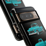 Turquoise 1955 Stepside Pickup Truck Tough Phone Case - 3 View