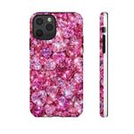 Pink Heart Gem Pattern phone case | Tough Case