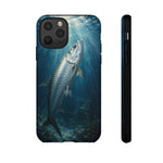 Painterly Marine Art Phone Case, Tarpon Surface Light Cover