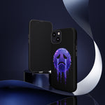 Glitch Sad Face Phone Case, Anime Melt Static Tough Cover
