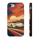 Retro Sunset Countach phone case | Sports car tough cover