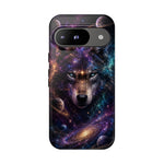 Cosmic Wolf Phone Case, Galaxy Nebula Portrait Tough Cover, Gift