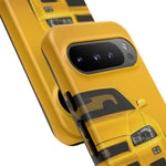 Yellow Skyline Phone Case, R34 GTR 90s JDM Legend Tough Cover for Men Gift