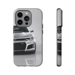 Silver Camaro Phone Case, ZL1 American Muscle Car Tough Cover for Men Gift