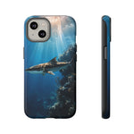Cobia Reef Phone Case, Shaft of Light Ocean Fishing Tough Cover