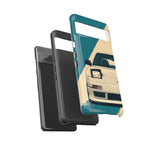 S13 Teal White Pop-up Tough Phone Case for JDM Fans