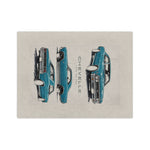 1966 Chevelle Car Illustration Velveteen Blanket | Classic Muscle Car Throw