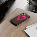 Melting Glitch Heart Neon Phone Case