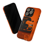 Orange Mustang Art Phone Case, GT500 American Muscle Car Tough Cover for Male