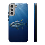 Yellowfin Tuna Phone Case, Deep Blue Water Tough Cover, Gift