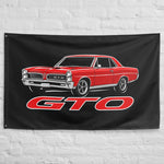 1967 GTO Wall Flag Banner 34x56 Inch Muscle Car Garage Man Cave Decor Goat