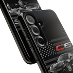 Black C6 Phone Case American Sports Car Tough Cover Gift