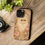 Persian Cat Floral Art Nouveau Tough Phone Case