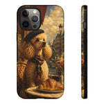Poodle in Beret Phone Case | Vintage Paris Café Illustration