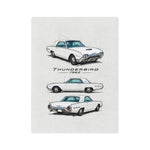 1962 Thunderbird Car Illustration Blanket | Vintage Classic Car Throw