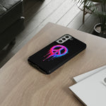 Glitch Peace Sign Phone Case, RGB Melt Digital Art Tough Cover, Gift