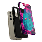 Neon Flamingo Pool Vaporwave Art Tough Phone Case